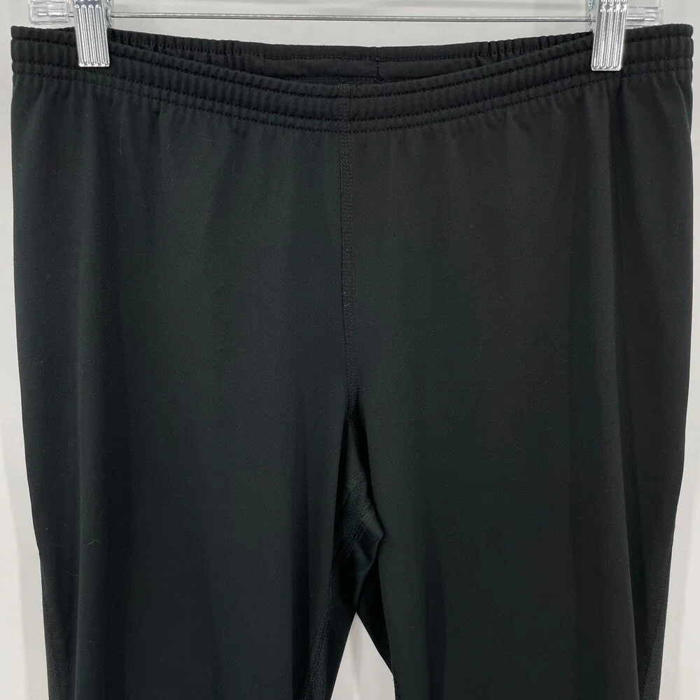 NIKE RUNNING Black Vented Mesh Zipper Running Pants Size S